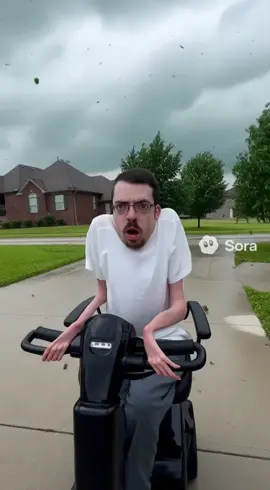 Ricky gets blown away by the wind #funny #memes #ai 