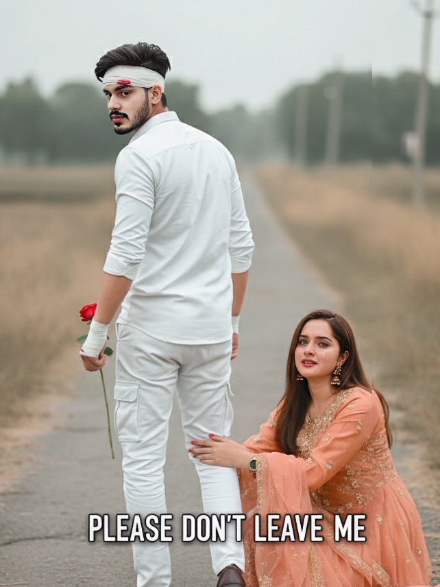 New Trending Ai image With Gemini 🤗 বিচ্ছেদ বা অভিমানের দৃশ্য, ছবি দুইটা একসাথে করে দিবা  ছেলে একটি গ্রামীণ বা ফাঁকা রাস্তায় সামনের দিকে হেঁটে চলে যাচ্ছে এবং আর মেয়ে য তার পেছনে বসে বা হাঁটু গেড়ে বসেছে, আবেগের সঙ্গে যুবকের পা ধরে তাকে থামানোর চেষ্টা করছে ছেলে মেয়ে কেমেরার দিকে তাকায় থাকবে। মেয়েটির চোখে জল এবং সে কাতরভাবে 