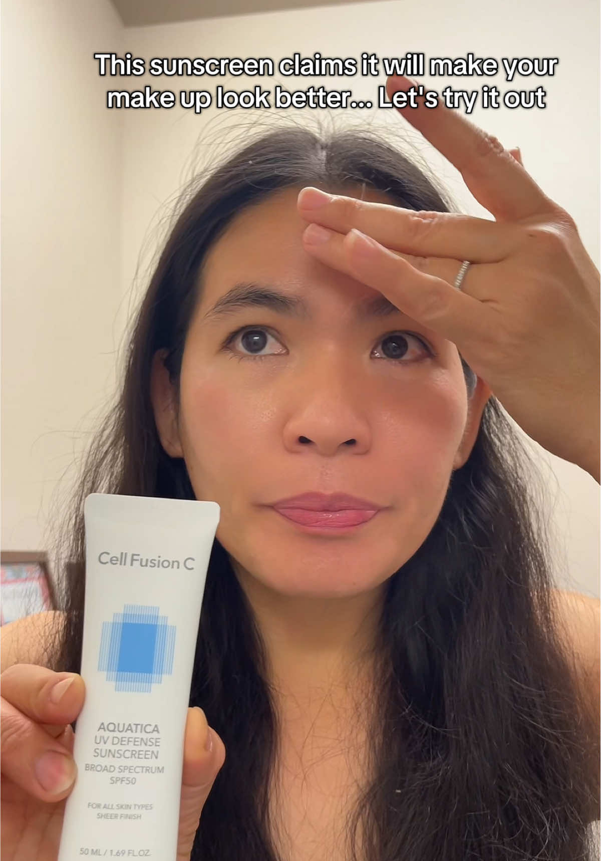 When your fav sunscreen doubles as primer 😉😉😉😉 #cellfusionc #cellfuer #sunscreen #basemakeup #primer  @Cell Fusion C Global @cellfusioncofficial @cellfusionc_team 