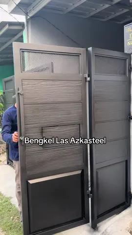 Terpasang pagar lipat grc listplang mix plat bending📍Taman Alamanda😍  #bengkellas #pagar #platbending #grc #cikarangbekasi 