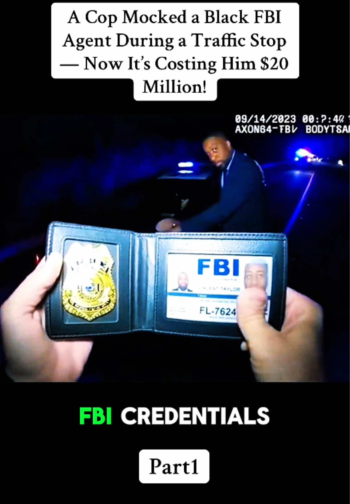 A Cop Mocked a Black FBI Agent During a Traffic Stop — Now It’s Costing Him $20 Million! / Part1 #cops #copsoftiktok #police #fyp 