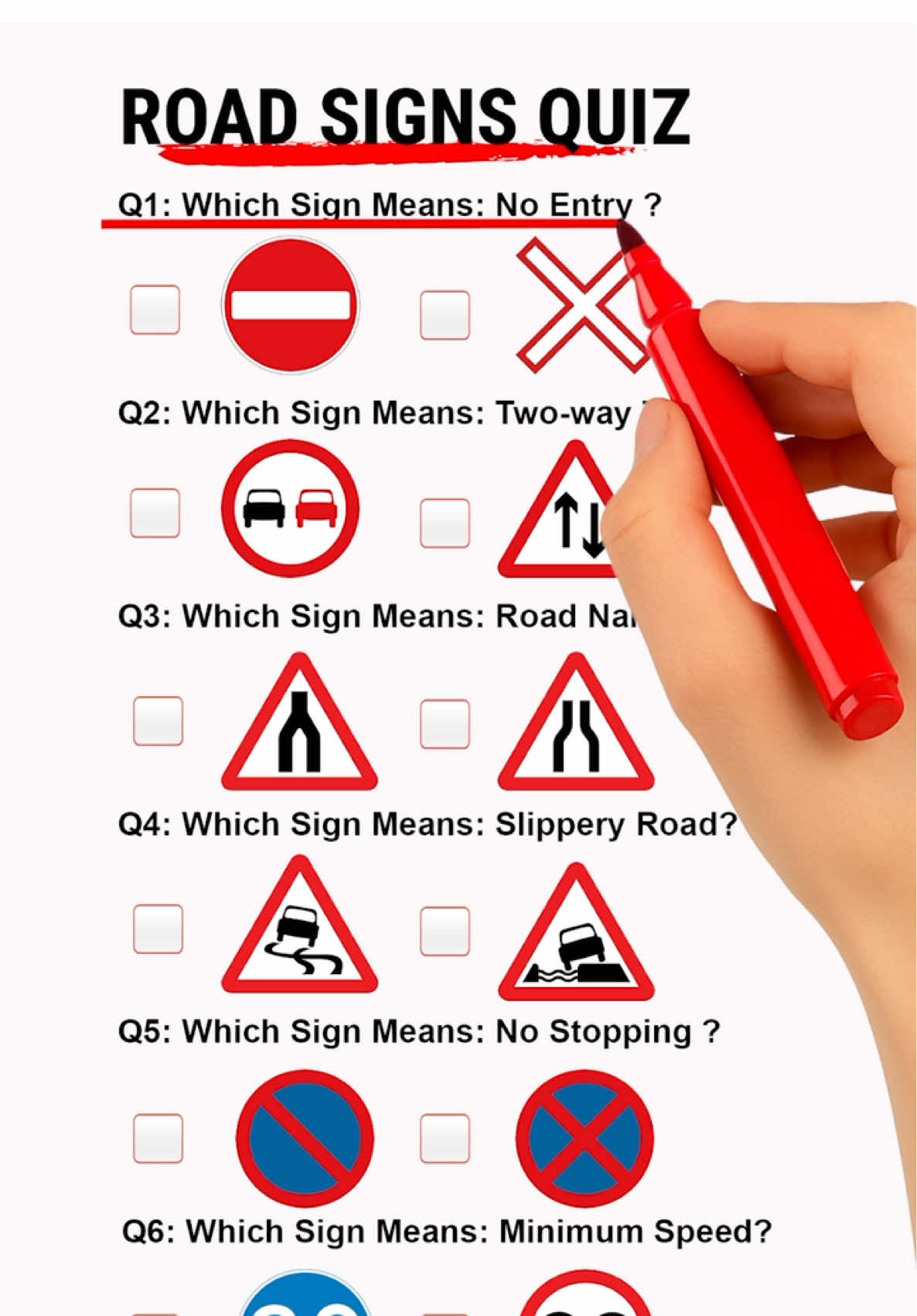 Road Signs Quiz - Can you get 7/7? #roadsigns #drivingtest #quiz #quiztime #trivia 