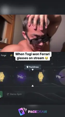 When Togi won Ferrari glasses on stream 😭 #kickstreaming #togi 