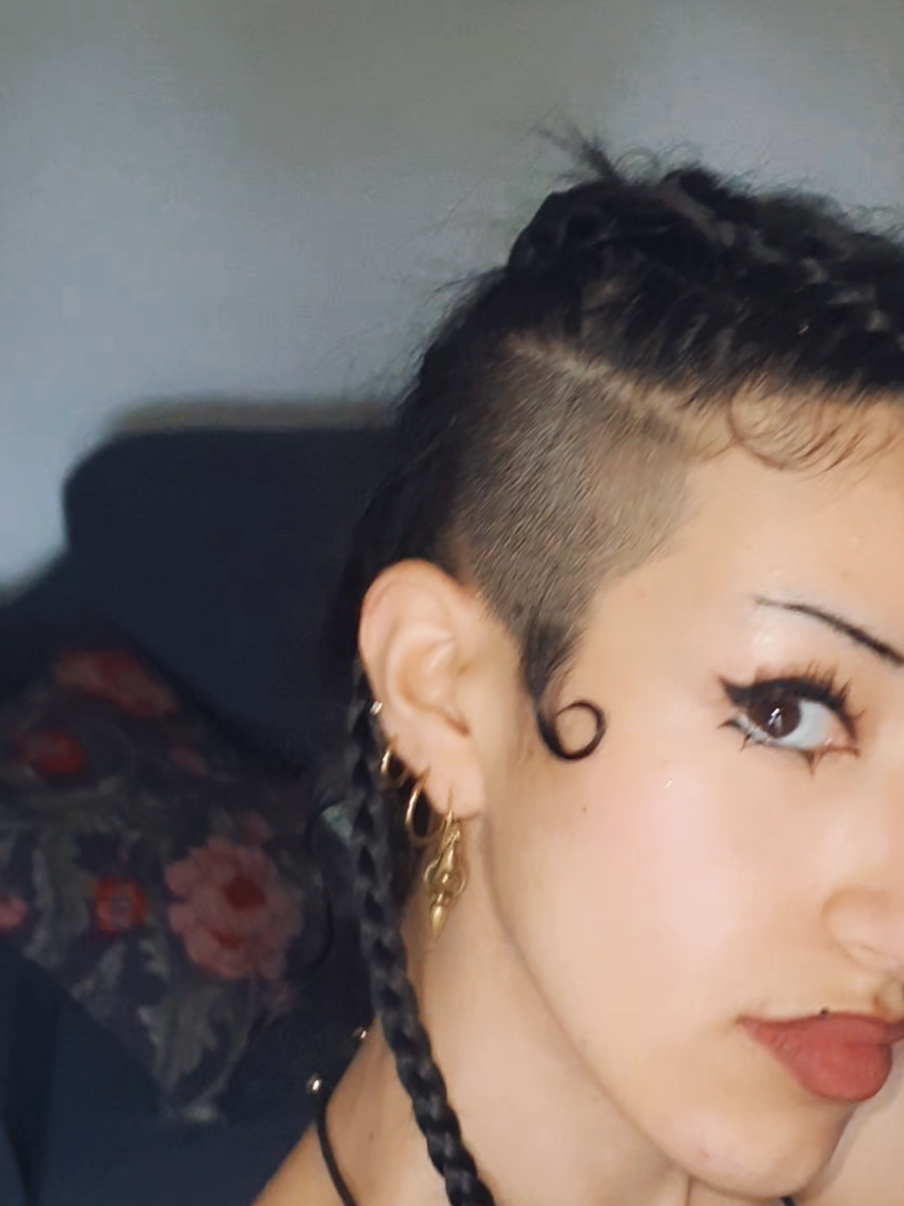 #hair #shavedhair #hairstyle #longhair #goth undercut hairtok goth gothic gothic hairstyle hair transformation 