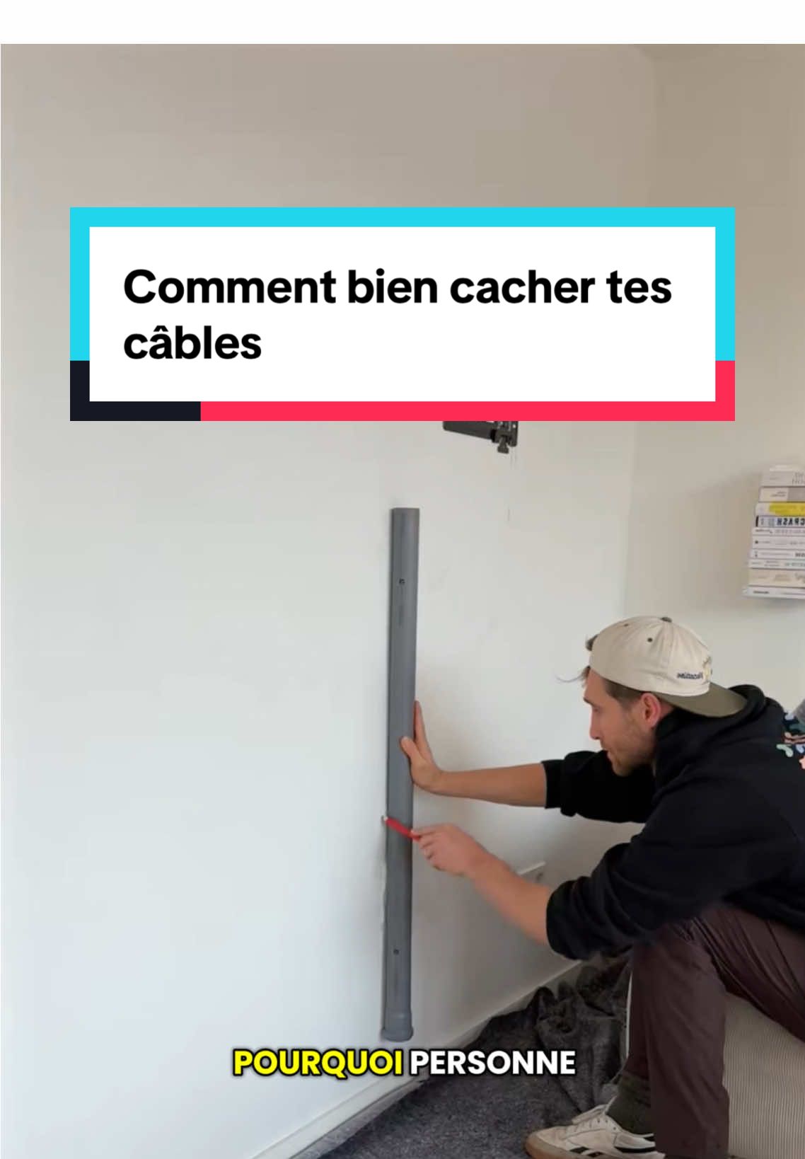 Voici comment bien cacher tes câbles #artisan #bricolage #travail #metier #apprendresurtiktok 