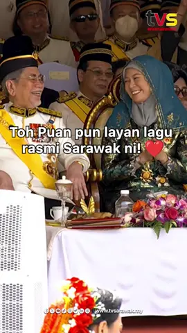 Toh Puan pun layan sekali lagu rasmi Sarawak 🥰 #TVS122 #TYTSarawak #DirGahayuTYTSarawak