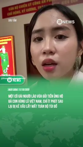 Maisa - Cô gái Lào bị móc túi sau khi ủng hộ hết tiền cho đồng bào miền Bắc bị lũ lụt #theanh28 #news #tintuc #maisa #hoanghoang 