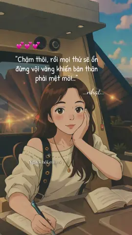 Chậm thôi, đừng vội vàng khiến bản thân mệt mỏi…! #xuhuong #stt_buồn_tâm_trạng #tâmtrangcamxuc #nhạcbuồntâmtrạng😞 