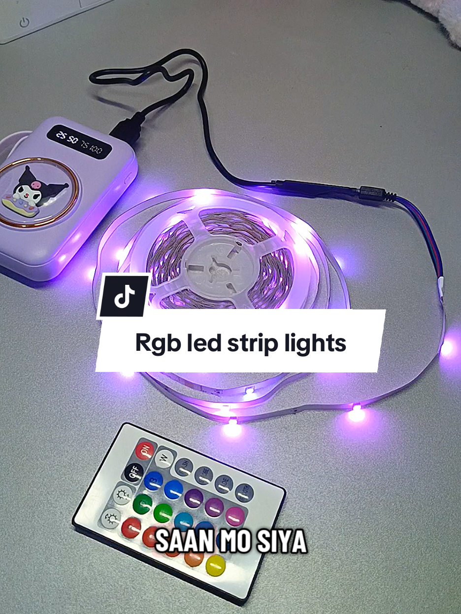 Pang decorative lights ba kamo? Try this Bluetooth RGB LED Strip Lights at home! #rgblights #ledstriplights #striplights #decorativelights #striplight 