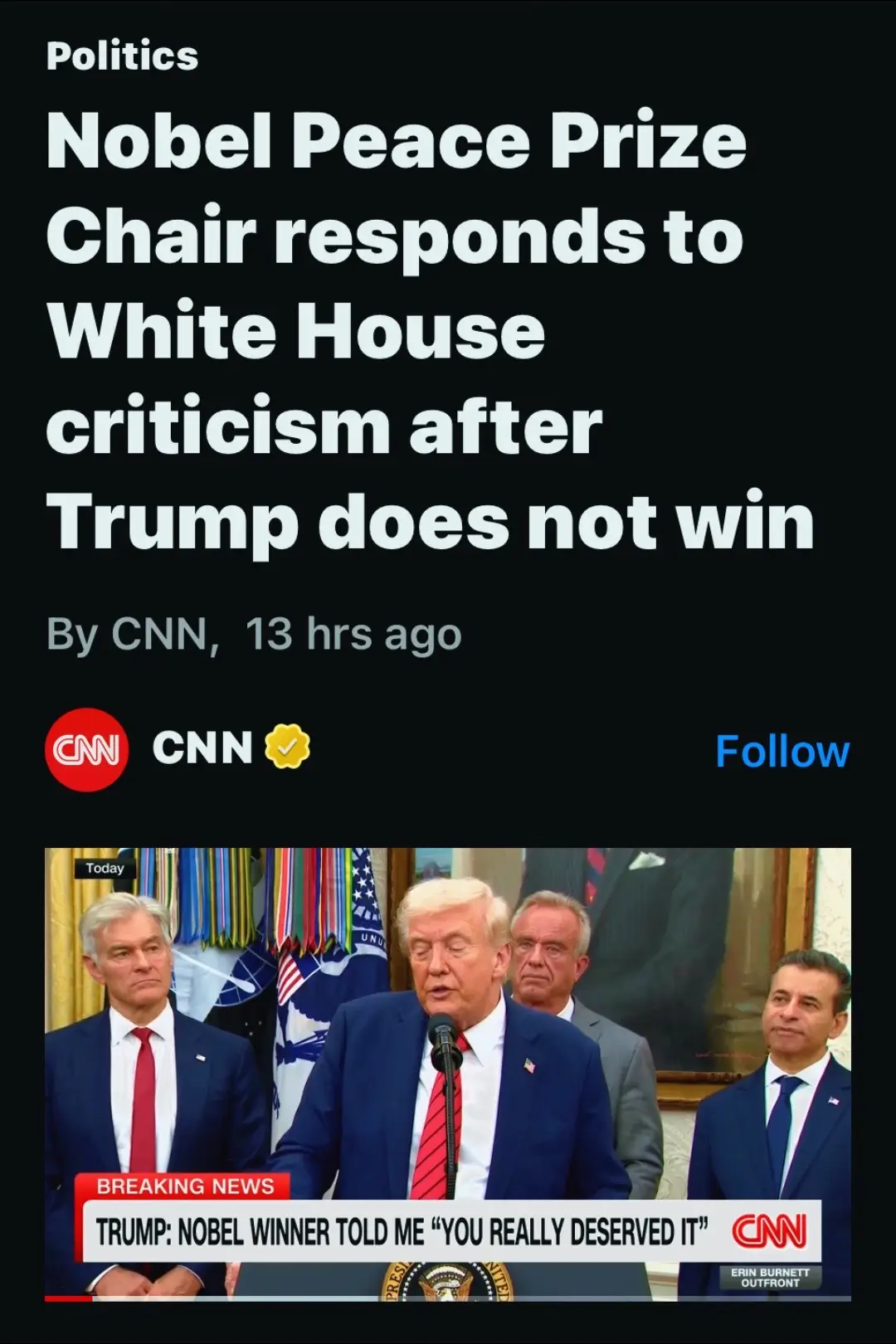 The chairman for the Norwegian Noble Committee prize tells CNN’s Erin Burnett why Trump didn’t win as the president laments over why he should have won the Nobel Peace Prize. 🏆 #ripmom #winner 