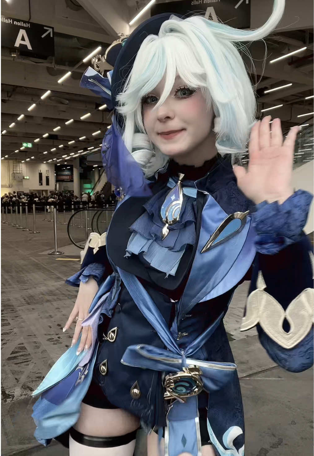 was very nervous filming this, so I messed up a little #furinacosplay #furinagenshin  #furina #furinagenshinimpact 