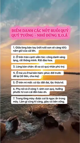 ĐIỂM DANH CÁC NỐT RUỒI QUÝ QUÝ TƯỚNG - NHỚ ĐỪNG X.O.Á