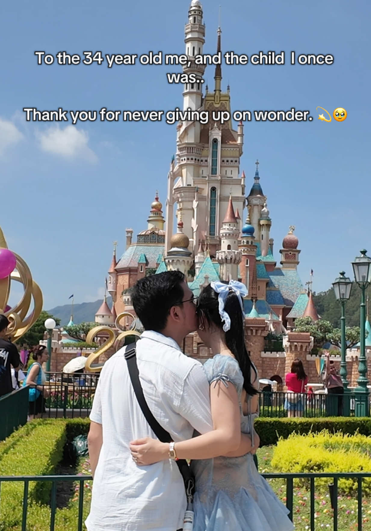 Thank You Lord for letting me experience this moment with the man I prayed for and for this surreal reminder that dreams don’t expire, they just wait for the right moment. 🌙💖🥹😭✨ #hkdisneyland #momentous #disneyland #hongkongdisneyland #hongkong 