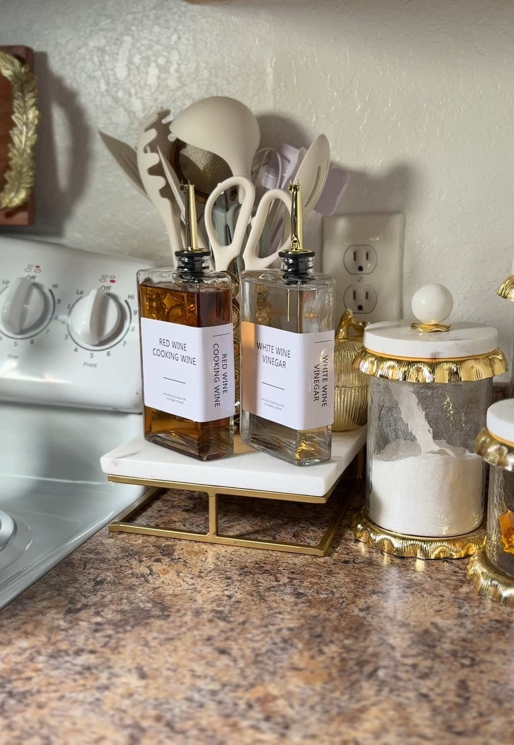Contenedores para aceite y vinagre aesthetic  @newenglandstories_official #kitchen #cooking #oildispenser #dispenser #dispenserset 