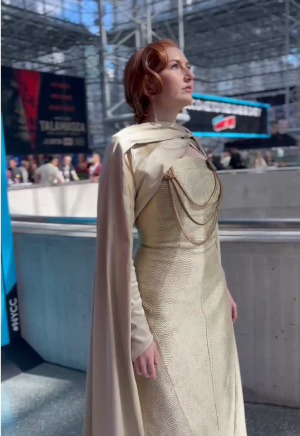Making Mon Mothma from season one of Andor!  Day one at @newyorkcomiccon I got to showcase my new Mon cosplay and I couldn’t be happier with it 🥹 I really felt all the love from everyone yesterday and the excitement to see this character. I was able to hunt down the screen accurate fabric for this dress and I have infinite love and thank yous to all the people that helped fund this build! I love Andor so much so it was so special to bring this to life 💛 Getting ready for day 2 as we speak!! See you there!  @Star Wars #andor  #monmothma