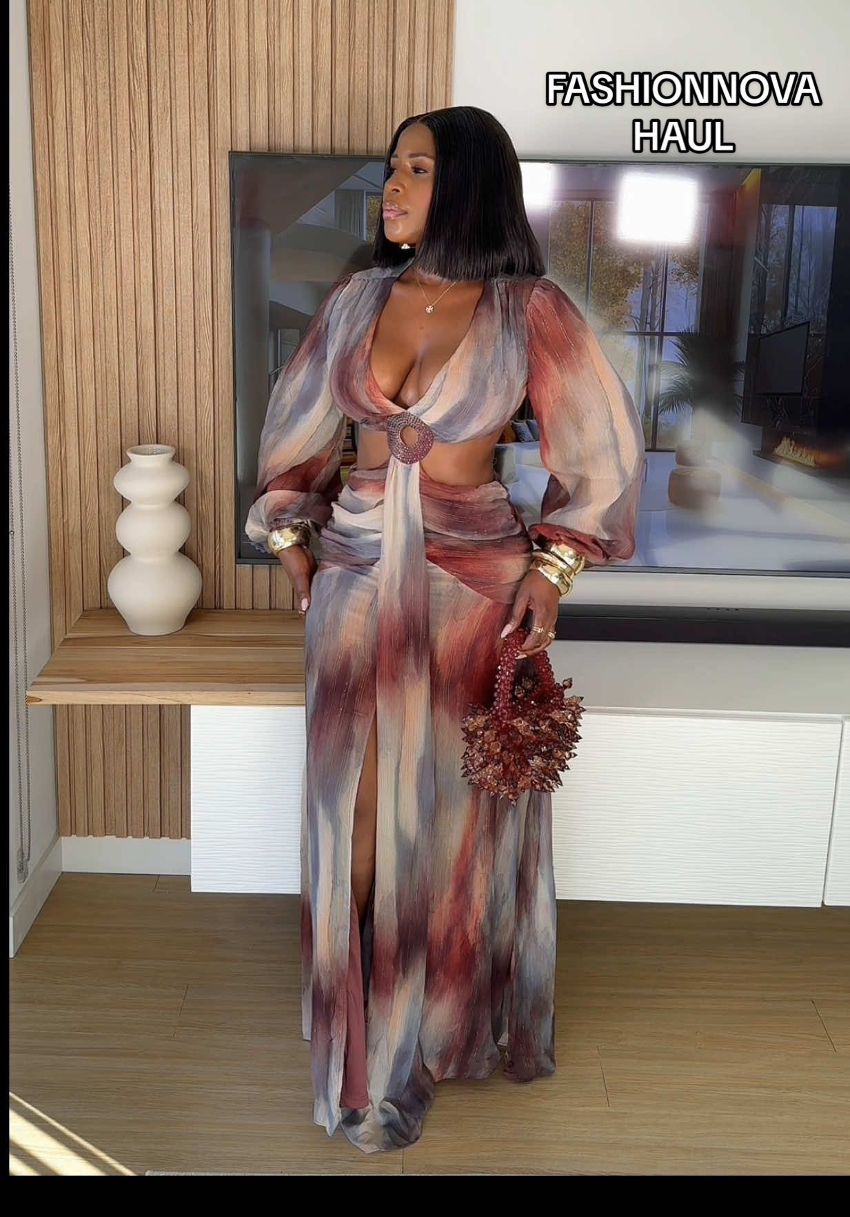 Look 1,2,3,4 ❤️ What’s your pick ?🥰 @Fashion Nova   . . . . . . -ln the moment Feathered Sequin Gown -Shira Tie Dye Maxi Dress -Full Glamour Embellished Gown -Talia Sequin Maxi Dress #stylingoutfits #fashionnovahaul #weddingguestdress #dinneroutfits #datenightideas 