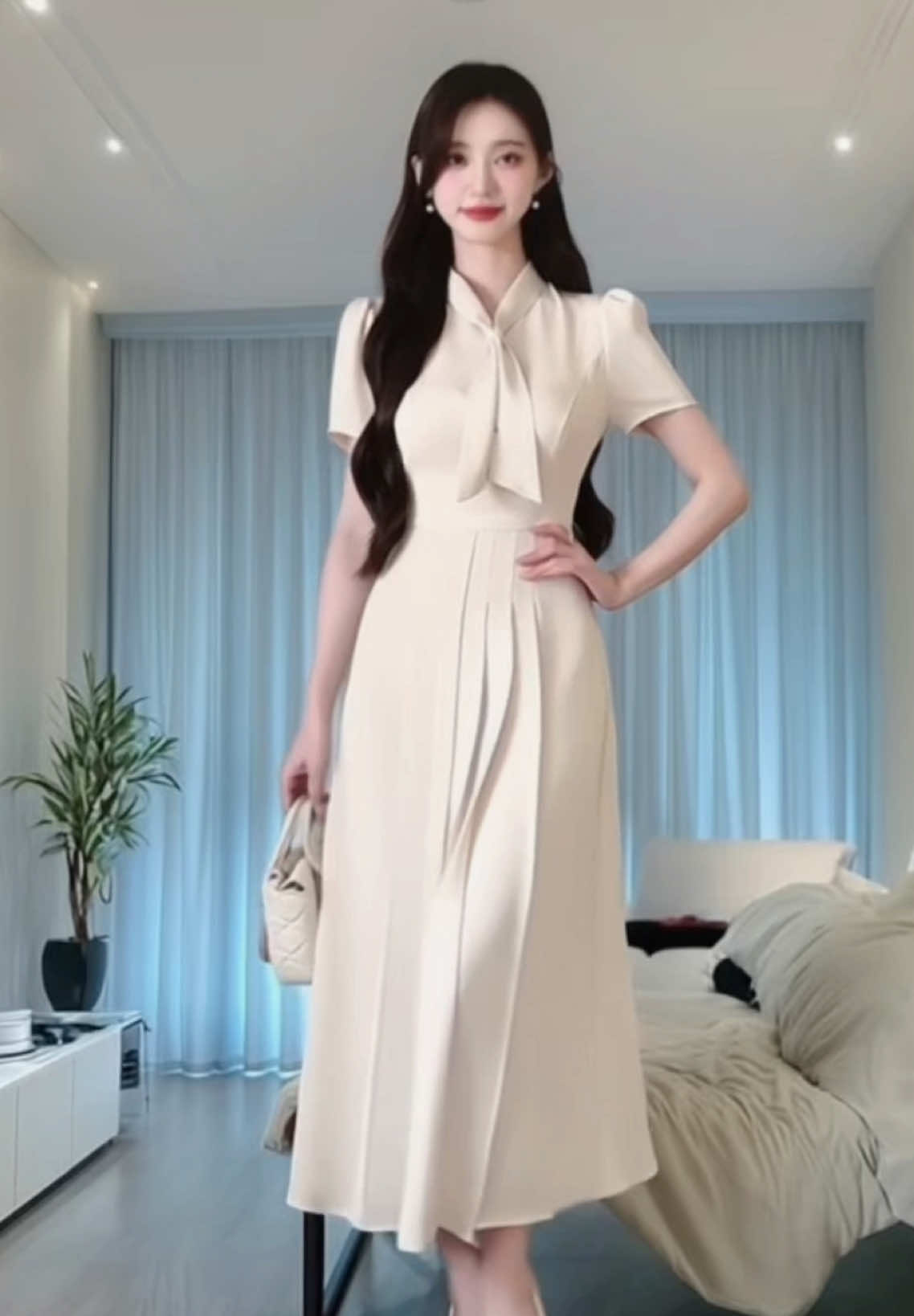 Chiếc Váy Thiết Kế Sang Trọng Tôn Dáng Cho Nàng Đi Tiệc Đi Làm #vayxinh #vaydutiec #vaycongso #vayxinhmoingay #vaytrungnien 