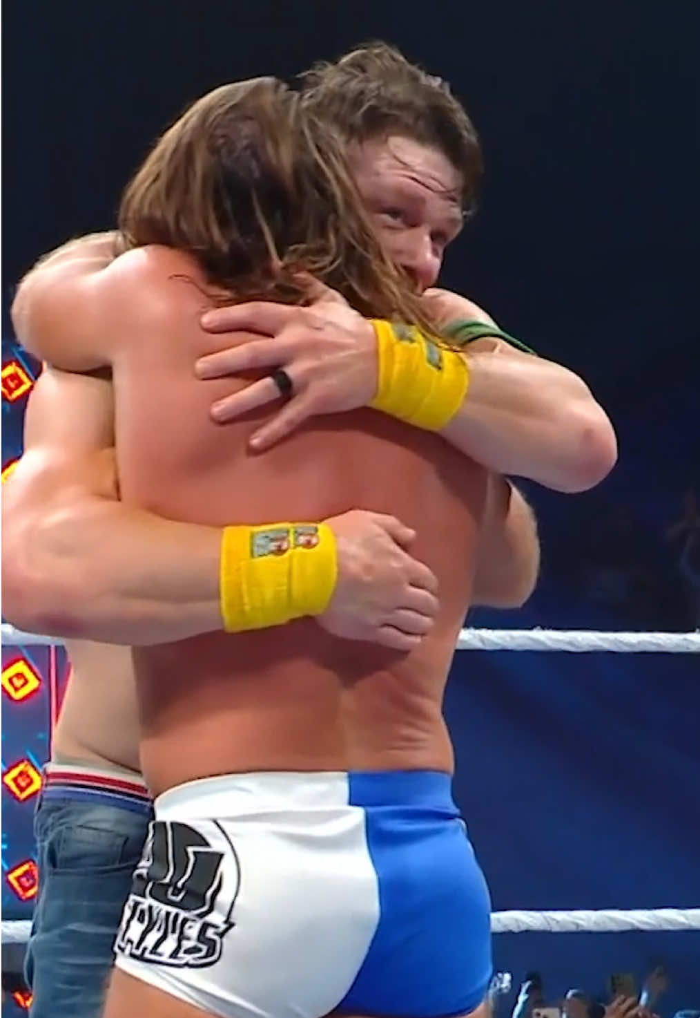 this is making us emotional 🥹 #WWECrownJewel #WWE #JohnCena #AJStyles  