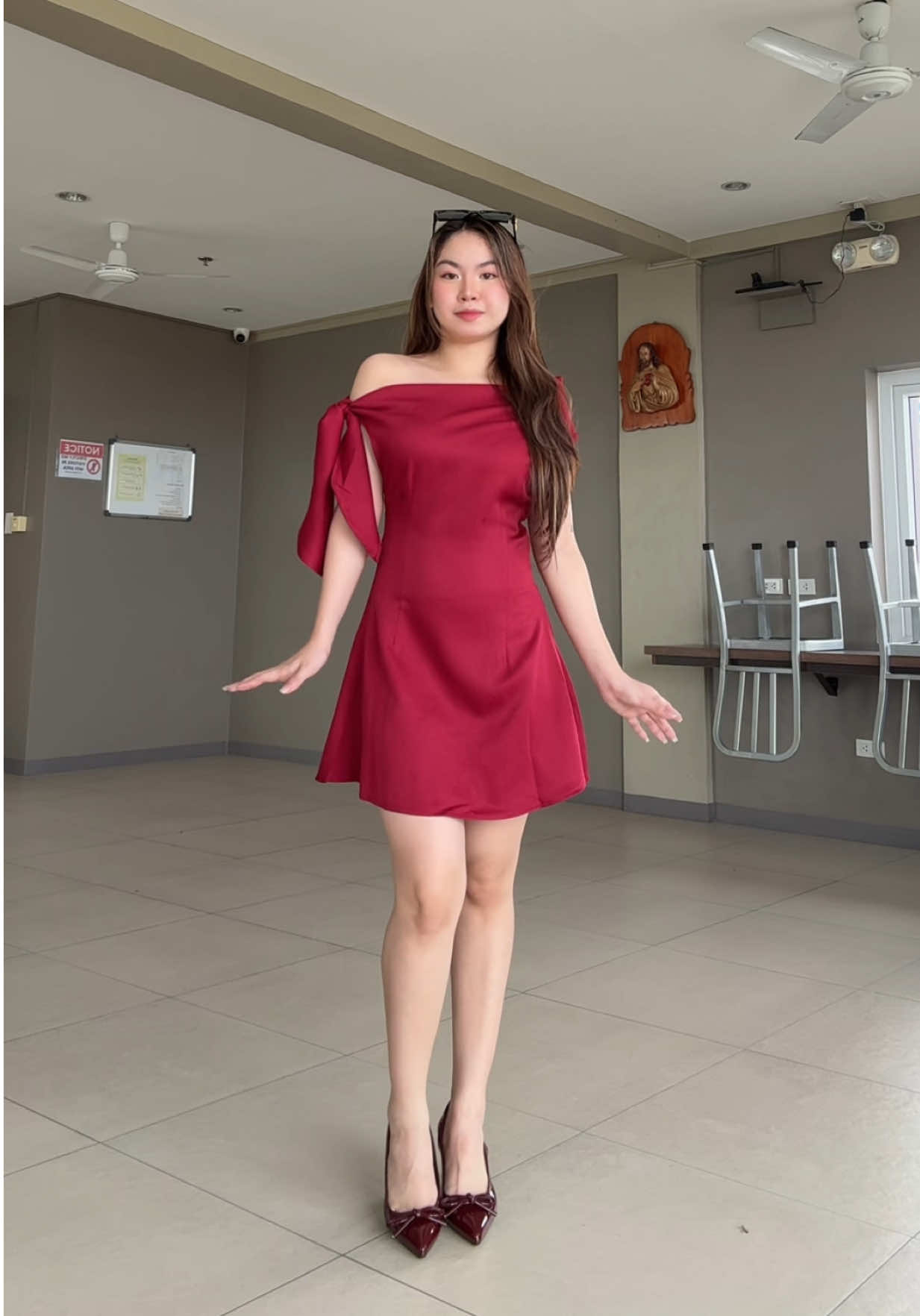 classy red dress💃#dress #dressforwomen #reddress #casualdress #classystyle 