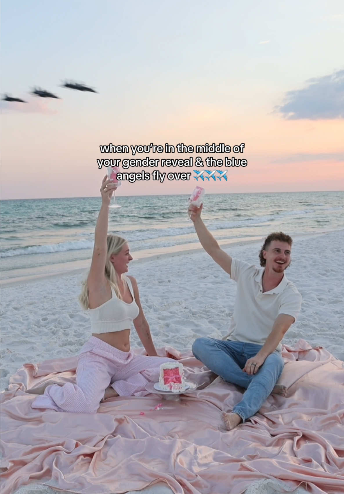 beach gender reveals >>> #floridaweddingphotographer #genderreveal #fyp #blueangels #destinationweddingphotographer 