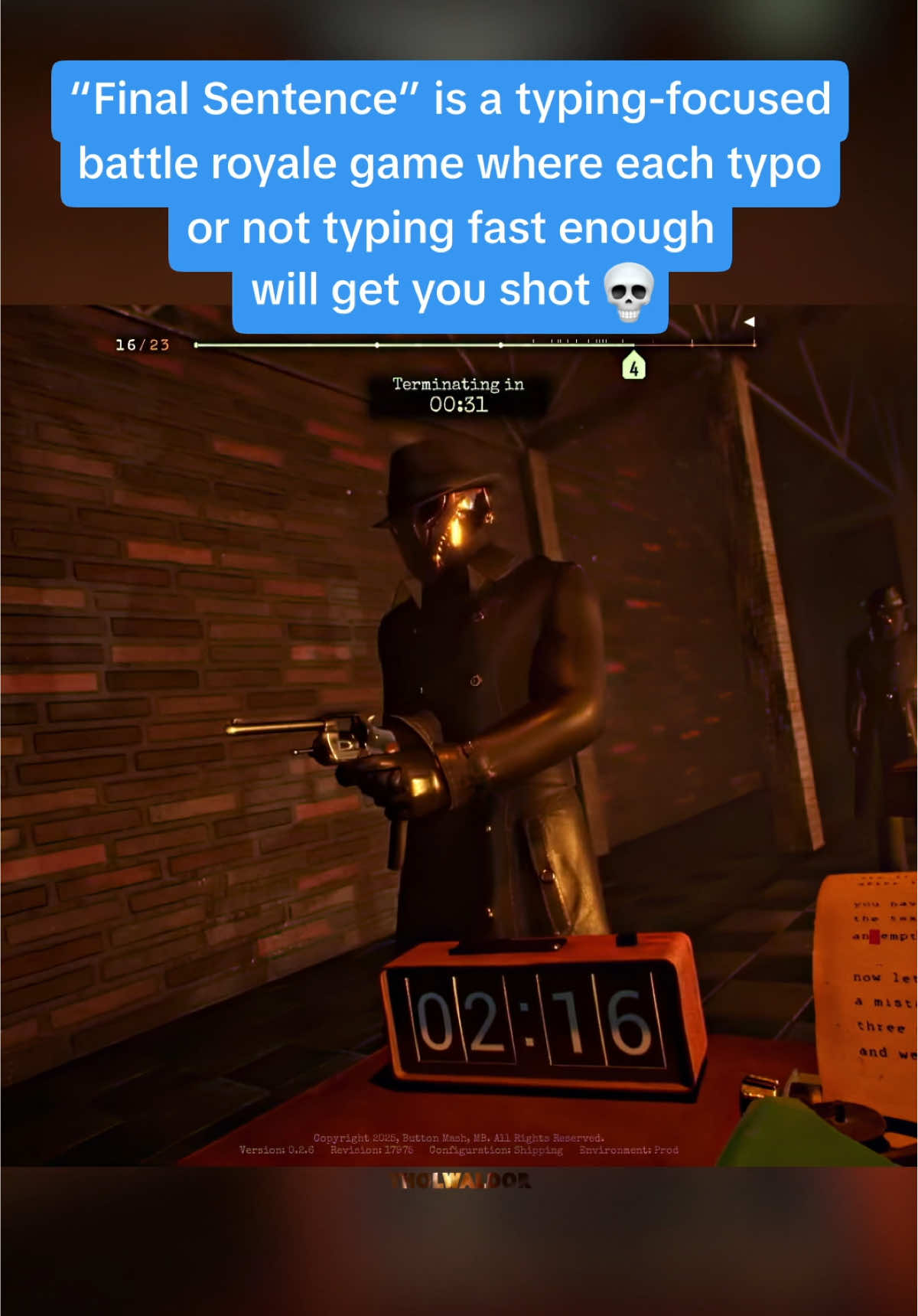 will your typing skills save you?👀 #finalsentence #pcgaming #GamingOnTikTok #gameplay #gamingnews 