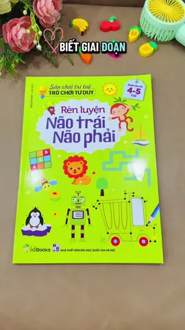 Bé càng luyện tập, não càng nhạy bén! “Rèn luyện não trái – não phải” giúp con vừa học vừa chơi, phát triển đồng đều cả tư duy logic lẫn óc tưởng tượng – để mỗi ngày con thông minh hơn, tự tin hơn! 🌟 #reviewsachchobe #renluyennaotraiphai #sachtuduychobe #sachhaychobe #sachchobe3tuoi 
