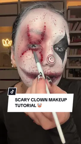 TUTORIAL FOR MY RECENT CLOWN MAKEUP TRANSITION😱🤡 Just realised everything I used was from @Makeup Revolution 👻 other than my @nyxcosmetics_uk brow glue😭slay #makeuptok #halloweenmakeup #halloween2025 