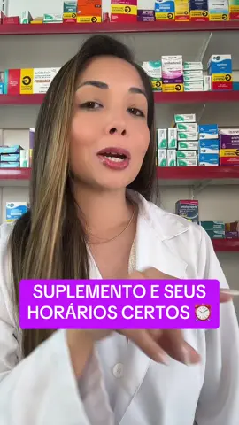 Será que você toma seus suplementos nos horários certos? 
