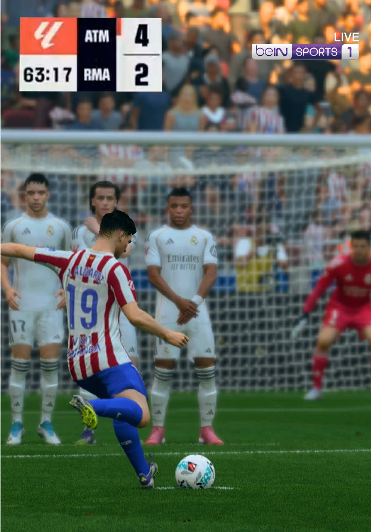 FC 26 - Remake of Julian Alvarez Free Kick Goal against Real Madrid. #FC26 #Remake #FreeKick #Alvarez #AtleticoMadrid 