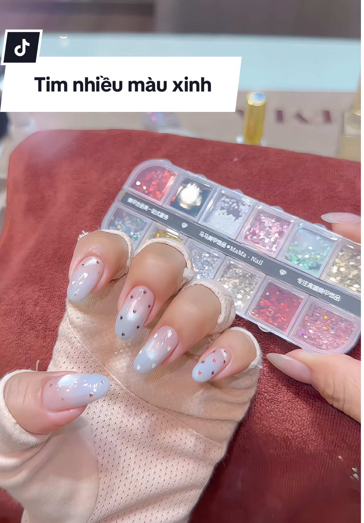 Xinh lắm ý. Tim nhỏ đủ màu 💚💙💜♥️🖤💛🤎🤍🩵 #viral #phukiennails #phukiennail #phukienlamnail #nailart 