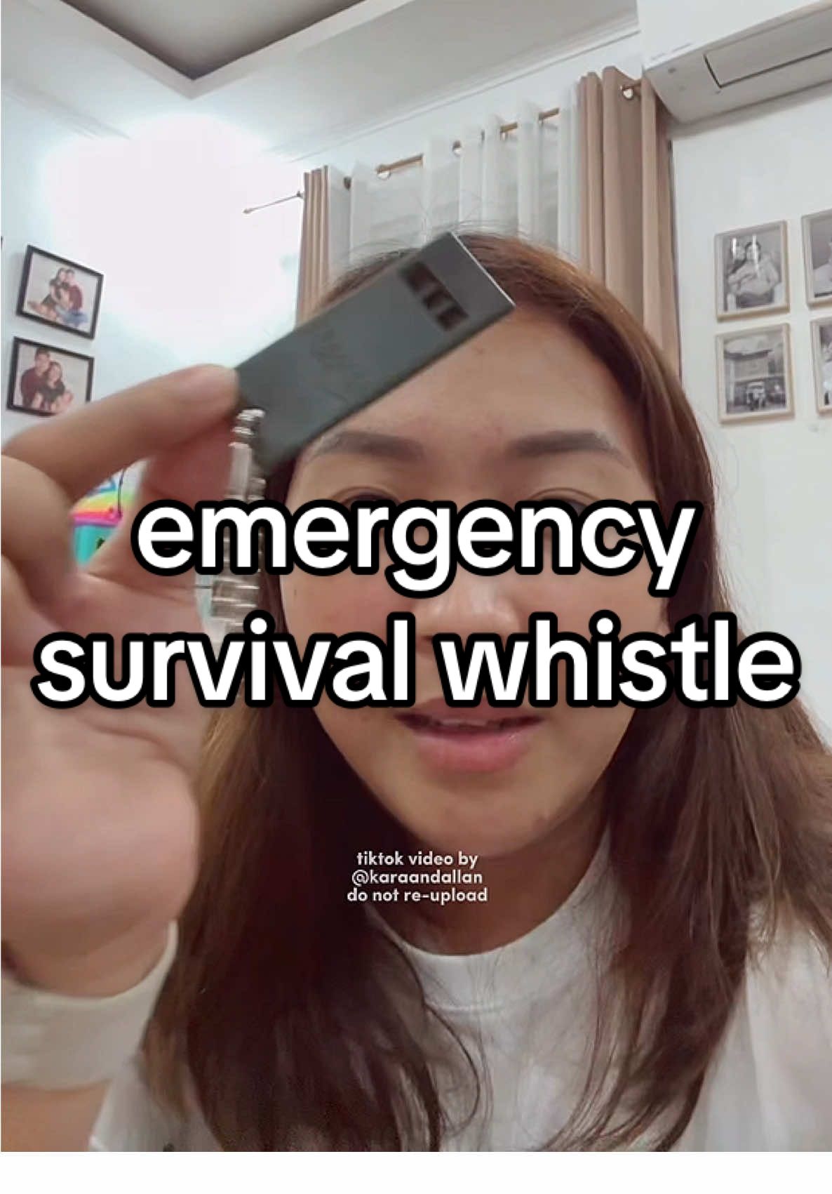 Maganda to kasi walang bola sa loob kaya safe kahit para sa mga bata! #whistle #survivalwhistle #emergency #gobag #musthave 