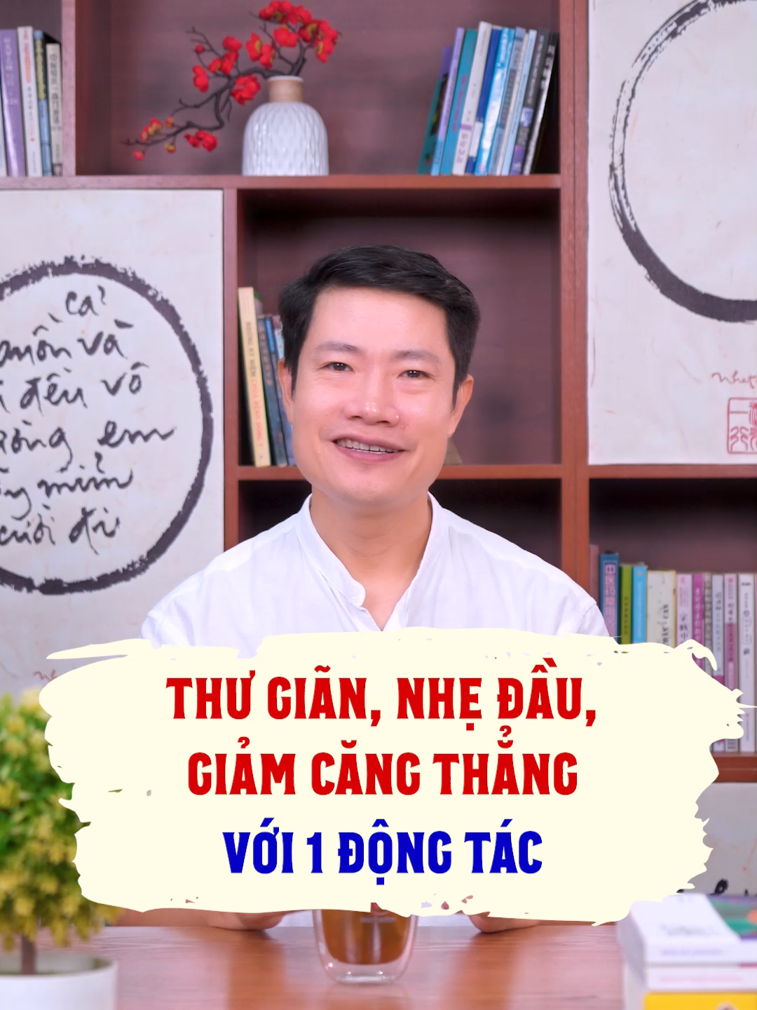 Thư giãn nhẹ đầu giảm căng thẳng với 1 động tác #tranhoanghai #suckhoe #cangthang #thugian