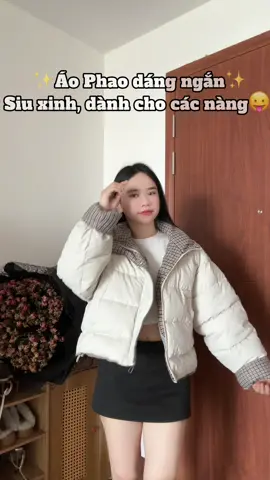 áo phao da phối kẻ dạ caro xinh lắm nè #tiktoklive #Pika #aophao2025 #aophaonu 