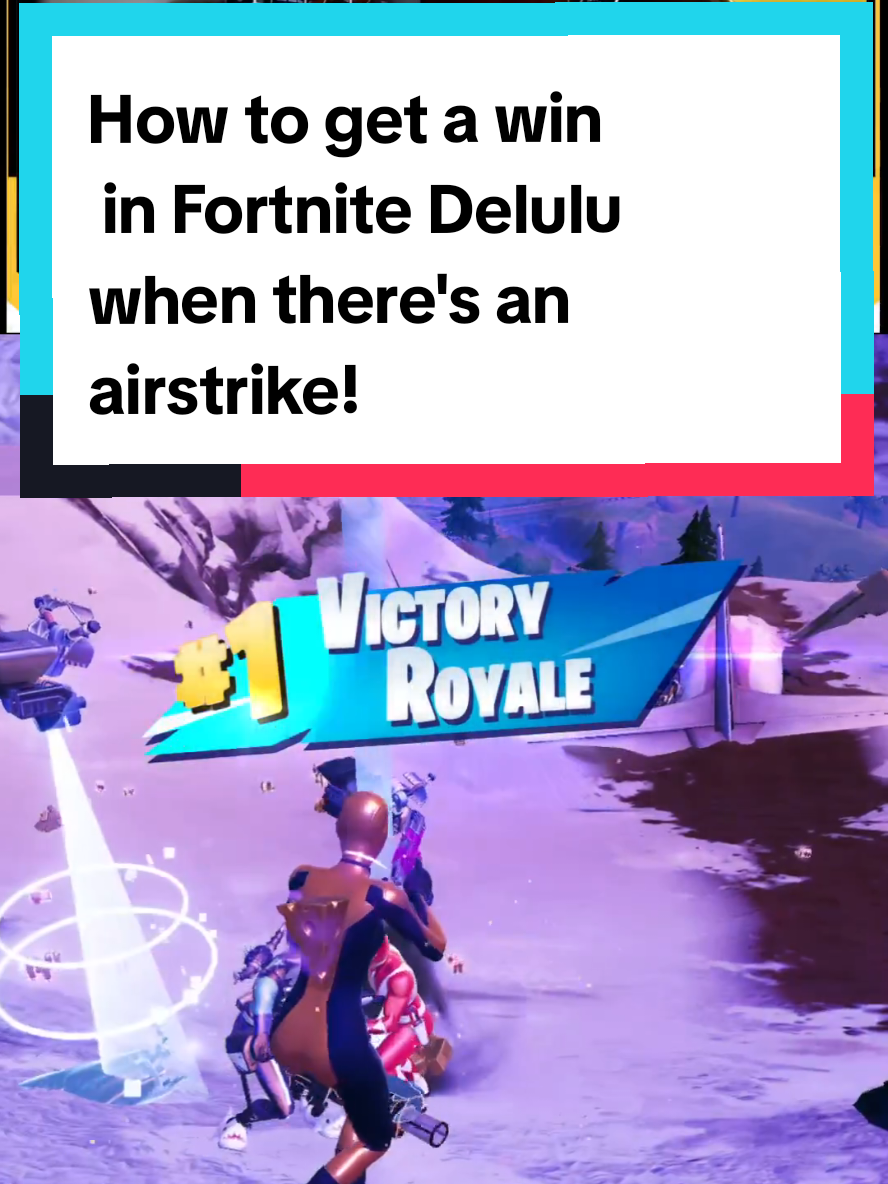 How to get a win in Fortnite Delulu when there's an airstrike! #fortnite #fortnitedelulu #delulu #fortniteclips #GamingOnTikTok 