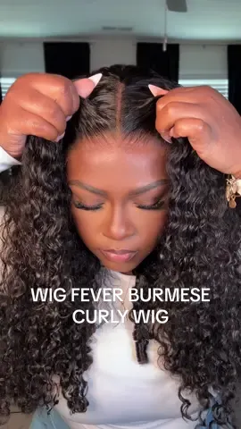 Hair from @WigFever Hair Perfect curls straight out the box  #Burmese #halfwigtok #gluelesswig #wigfever 