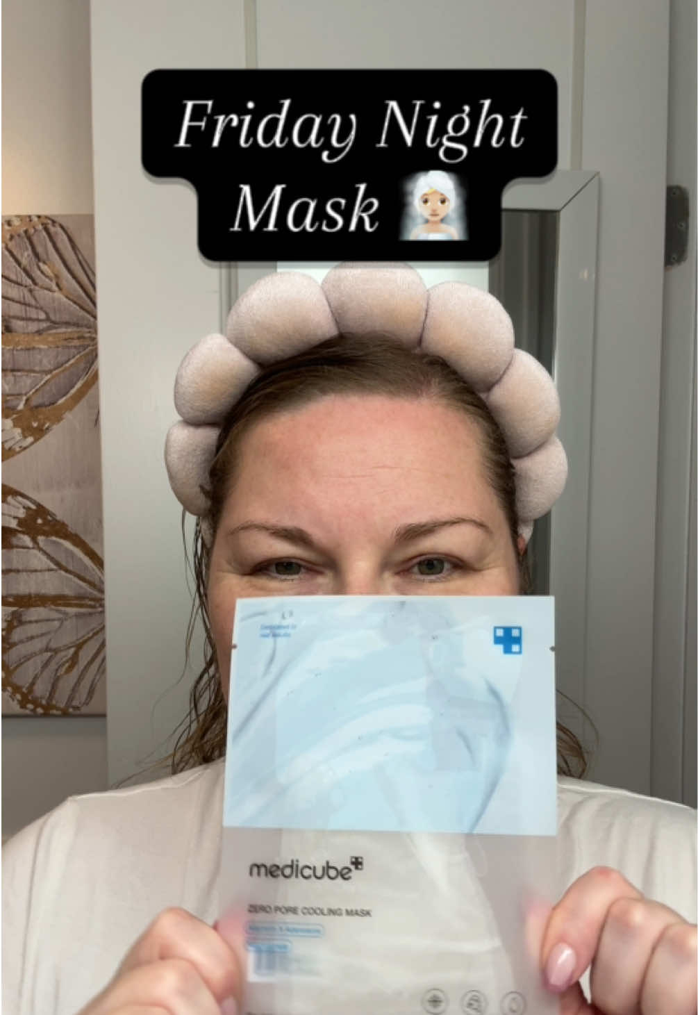 I truly love staying in on a Friday night with takeout, a movie, and a great mask! Tonight I’m trying out the @medicube US Store Zero Pore Cooling Mask. Thanks to TikTok, I’ve currently been obsessed with the Medicube products. And this one like the others, did not disappoint. Formulated with key ingredients to minimize redness, stimulate collagen, reduce the look of pores and hydrate the skin. I will definitely be stocking up on more of these!  #fyp #mask #skincare #skincareproducts #medicube 