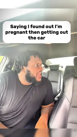 saying I found out I'm pregnant then getting out the car 😀😀😀#funny #funnyvideo #scared #scarecam #scary #foyou #scareprank #prank 