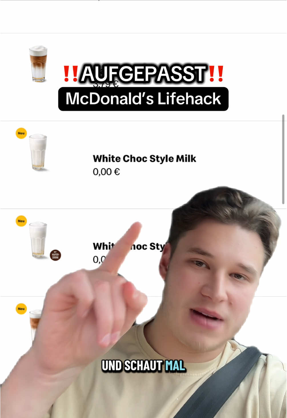 Gratis bei McDonald’s?! 😱 Schreib „kostenlos“ wenn du mehr willst 👇 #mcdonaldshack #mcdonalds #LifeHack #kostenlos #sparen 