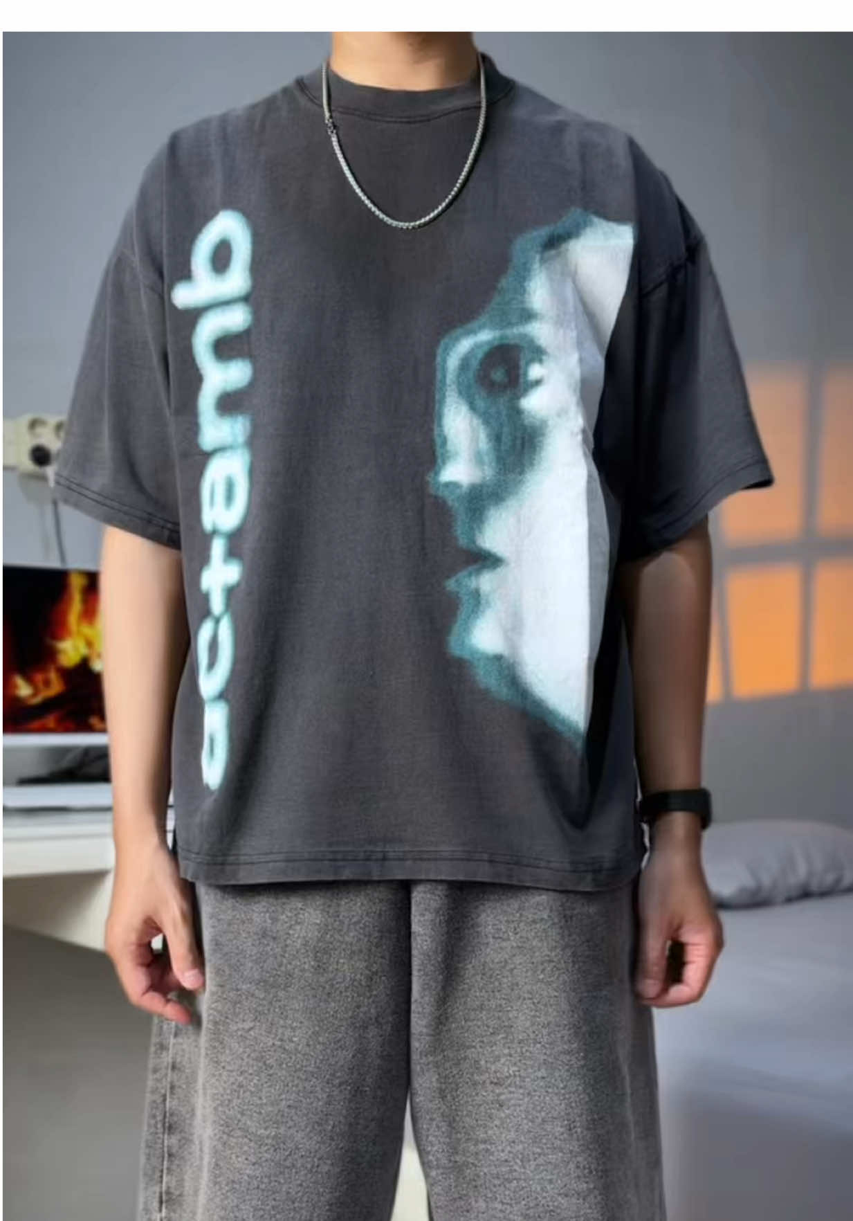 Sebahagia itu sama kaos ini 😭😭😭 #kaosboxy #kaosbrandlokal #reviewkaos #accentambios  