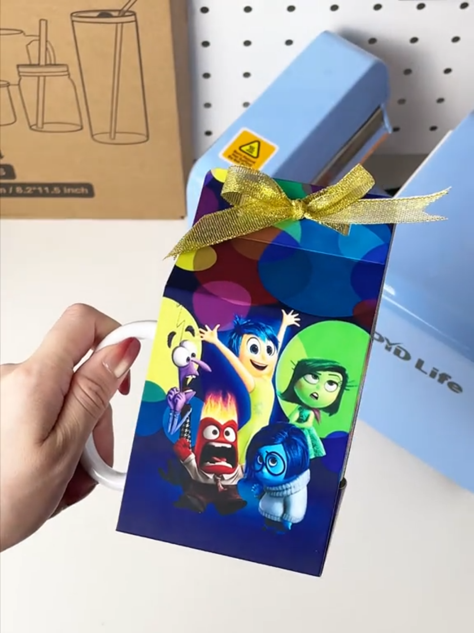 Personalized Inside Out mugs with our manual heat press! = your emotions, your style. Perfectly pressed, gift-ready, and made just for you. #pydlife #manualmugpress #11ozmug #sublimation #insideout 