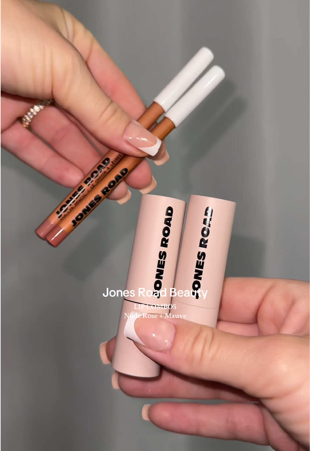 My two favorite colors from @Jones Road Beauty in an iconic duo of liner and lipstick - mauve and nude rose! I have used and loved these lip liners for years, and now I’m obsessed with pairing it with their lipsticks ✨ #jonesroadbeauty #lipcombo #lips #makeup #beauty 