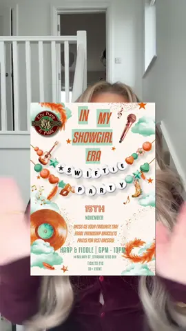 MY FIRST TAYLOR SWIFT FAN EVENT! Tickets are on sale tonight at 6pm!! ❤️ @The Harp & Fiddle Strabane  #taylorswift #swiftieparty #strabane 