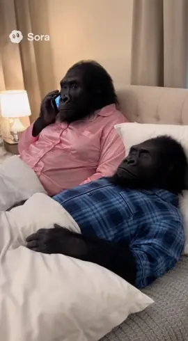 White gorilla is mad husband farted#viralvideo #sora #ai #fyp #video 