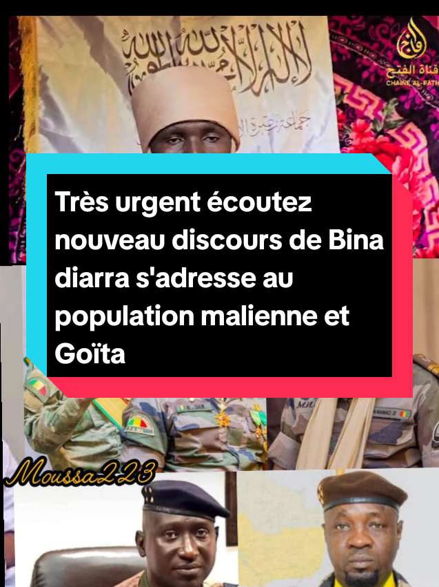 Très urgent écoutez nouveau discours de Bina diarra s'adresse au population malienne et Goïta