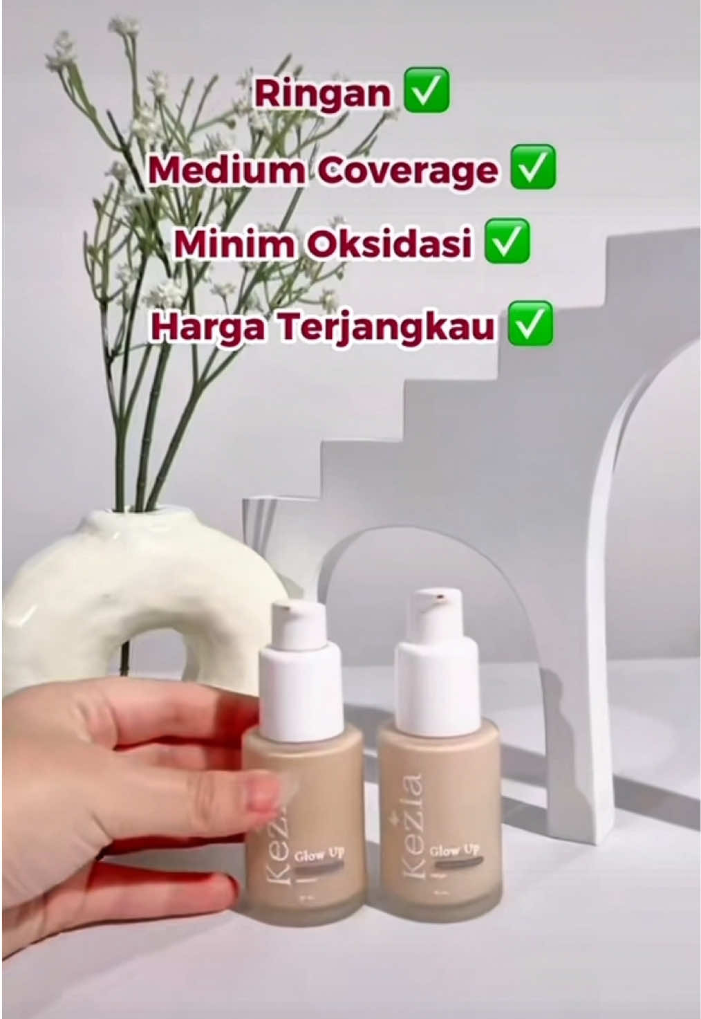 Singkat, padat, cobain Glow Up Foundation Kezia Beauty 🥰😜 #keziabeautyofficial #promoguncang1010 #gajiansale #paydaysale #semuabisaglowing 