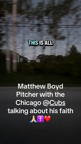Matthew Boyd, a pitcher with the Chicago Cubs talking about his faith in Jesus. This is amazing. #faith #Jesus #christianathlete @Cubs #biblicaltruth 