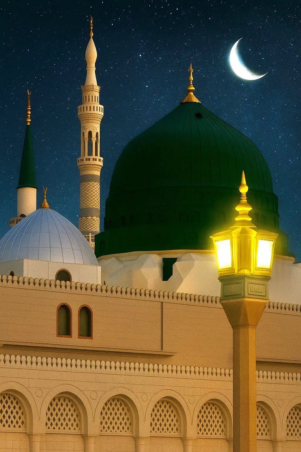 madinah munawra Madinah, the City of the Prophet, shines bright A beacon of faith, where Islam's history takes flight The Masjid an-Nabawi, a mosque of grandeur and might Where the Prophet Muhammad's tomb is a sacred sight The city's streets are lined with date palms, green and tall A tranquil oasis, where faith and peace enthrall Madinah's rich history and heritage are palpable and realMadinah's rich history and heritage are palpable and real A place where Muslims from all over the world come to feel The city's warm hospitality and welcoming smile Make it a place of pilgrimage, worth traveling a long while #creatorsearchinsights #foryou #foryoupage #madina #viral 