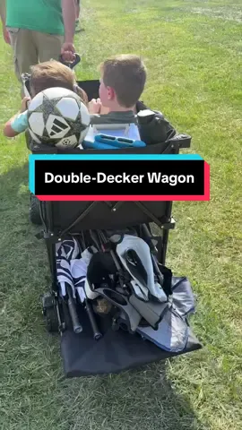 This Vore double-decker wagon holds all your chairs and umbrellas on the lower level and leaves the entire upper level open for coolers bags, gear and more. It’s no wonder I saw it at the soccer tournament today! #Soccer #sportsmom #doubledeckerwagon #tailgating #youthsports 