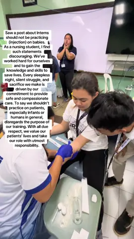 I respect the mother’s side, but I hope people also see the student nurses’ side, we’re learning, striving, and doing our best to become competent professional nurse. 🌿 #studentnurse #lifeinhealthcare #healthcare 