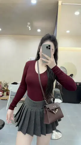 Áo cổ tim dài tay #thoitrangnu #phoidoxinh #vairal #xunhuongtiktok 